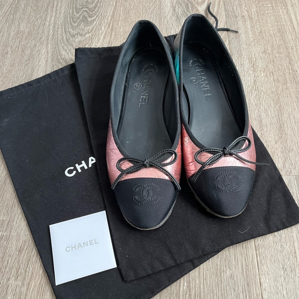 Chanel rainbow ballet flats Size 7.5 (37.5)